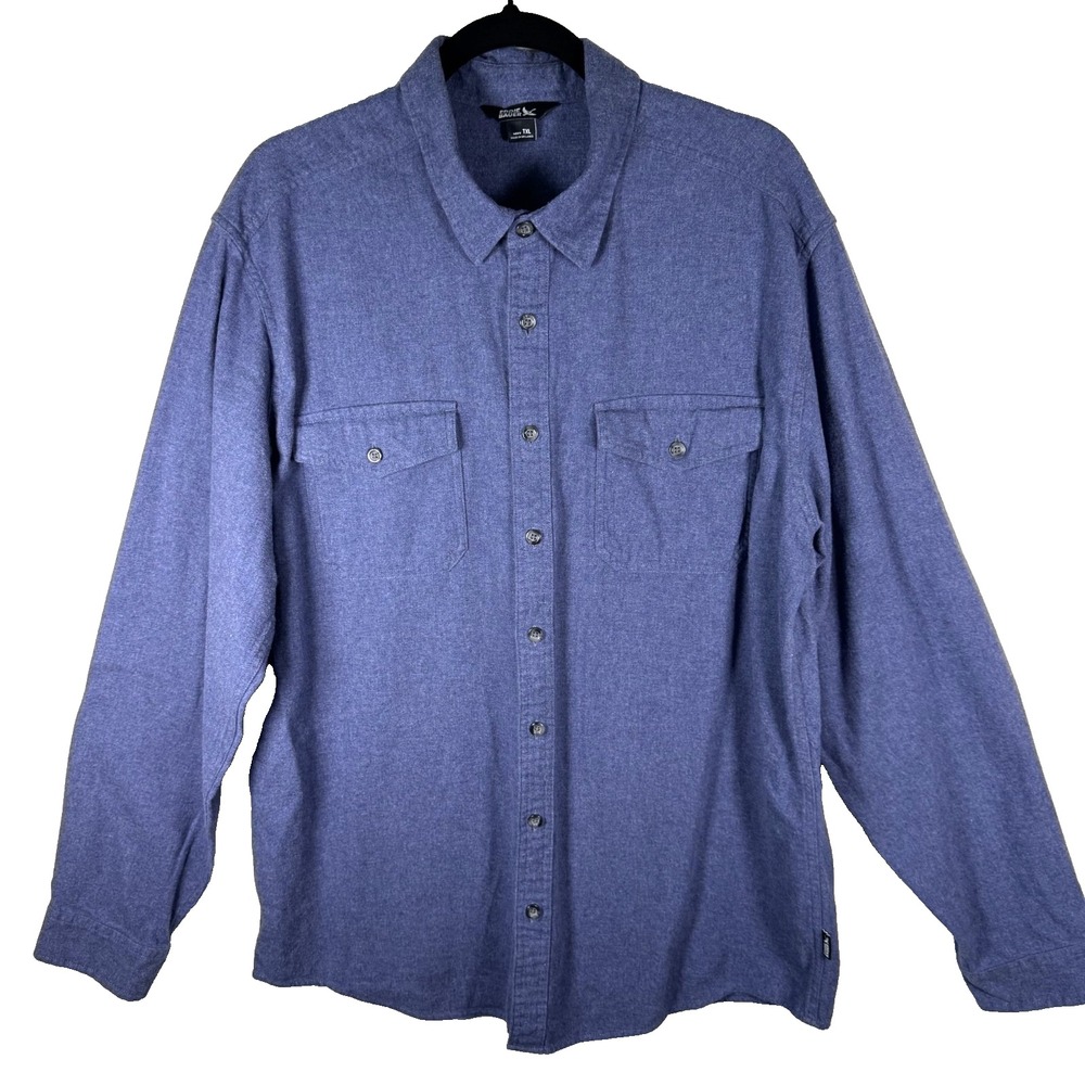 Vtg Eddie Bauer Flannel Button Down Shirt Long Sleeves Men's Tall XL 100% Cotton